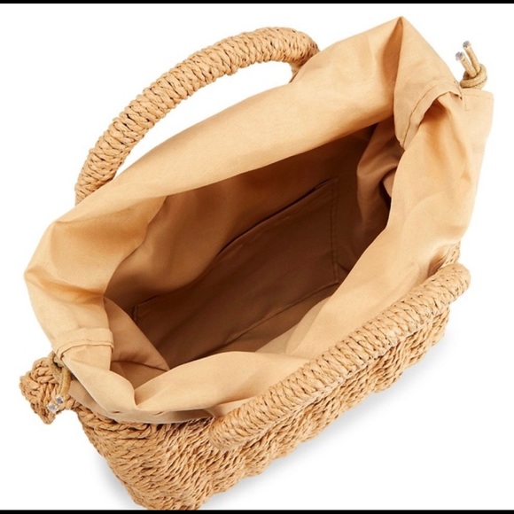 NWT LULLA COLLECTION BY BINDYA STRAW CROSSBODY BAG 8 1/2” x 7” - Picture 4 of 7